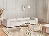 Modulsofa 3-Sitzer ARDAL Bouclé Cremeweiß