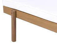 Sonnenliege mit Kissen MARCETELLI mit Relaxfunktion Akazienholz Weiß_1034555