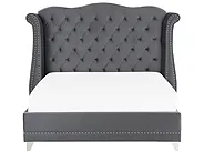 Bed Velvet AYETTE 160 x 200 cm (EU King Size) Grey_762722