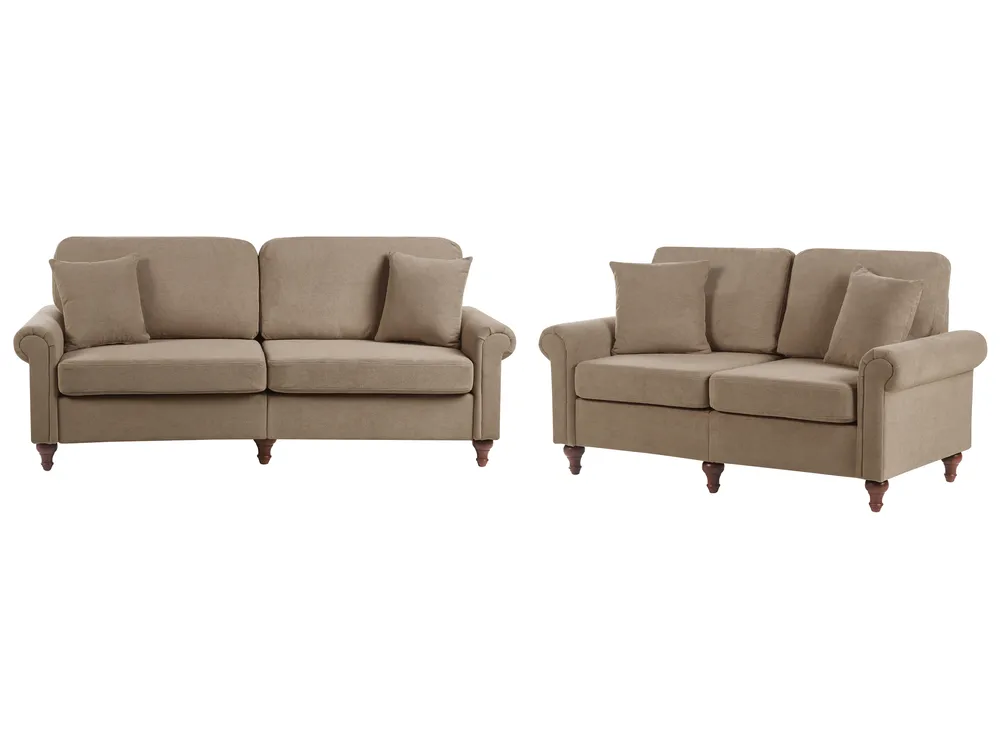 Sofa Set 5-Sitzer GINNERUP Stoff Braun