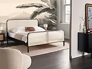 Bett mit Lattenrost Kiefernholz GONFARON 160 x 200 cm Schwarz_1179042