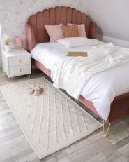 Bed Velvet AMBILLOU 140 x 200 cm (EU Double) Pink_974845