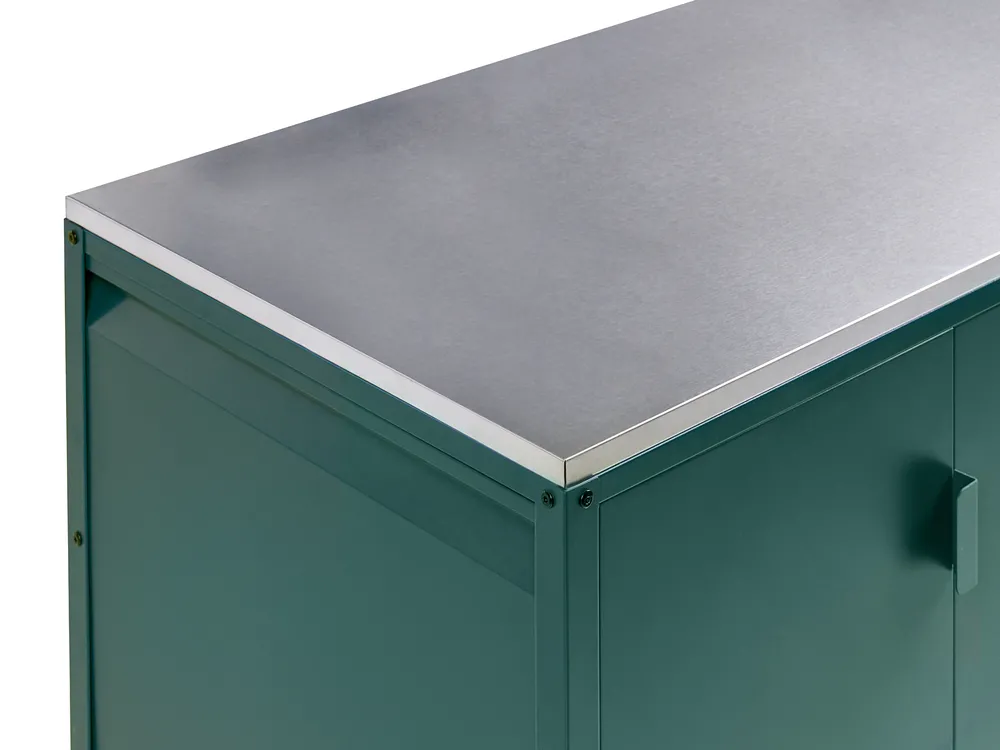 Outdoor-Küchenset mit Bartisch 2-teilig MAENZA Grün Metall_1045198