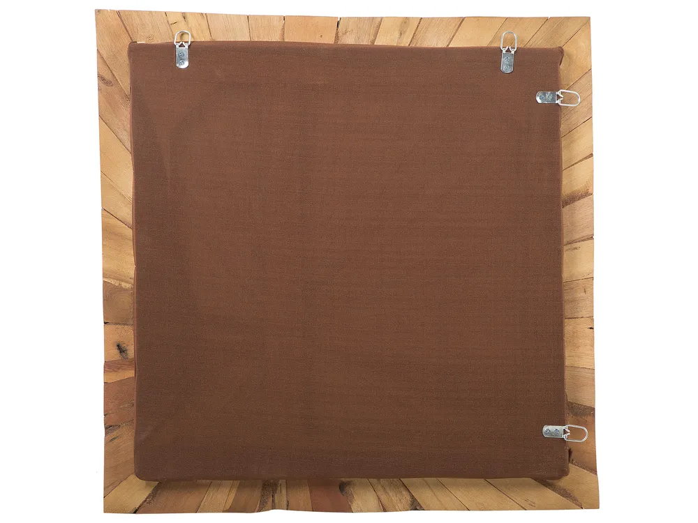 Wall Decor CANCUN Teak Wood 70 cm Brown_728895