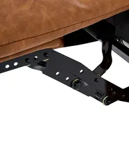 Elektrischer Schaukel-Fernsehsessel KRONOS drehbar mit USB-Anschluss Kunstleder Braun_1078650