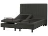 Bett verstellbar Stoff DUKE II 160 x 200 cm Dunkelgrau