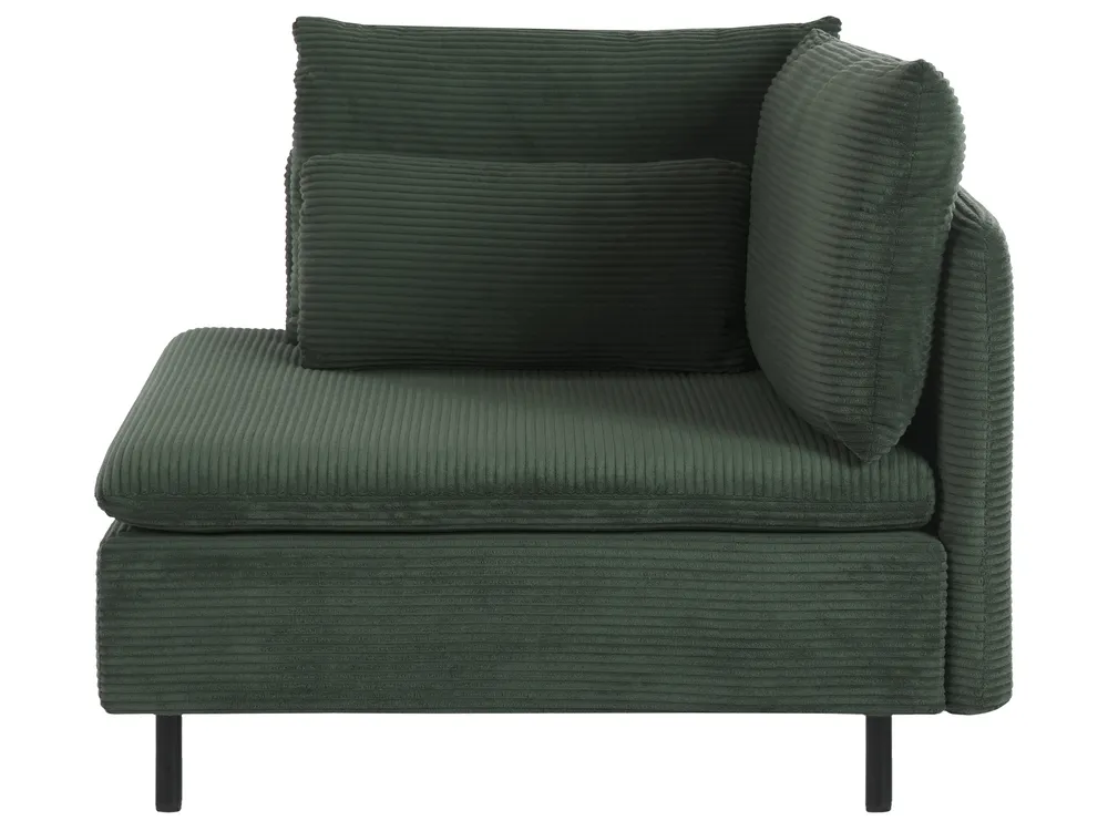 Modul Ecksofa 3-Sitzer EGERIS Cord Dunkelgrün rechtsseitig_1067185