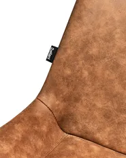 Set of 2 Dining Chairs HAILEY Faux Suede Golden Brown_963452