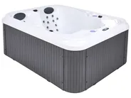 Outdoor Whirlwanne mit LED MUCURCA Grau_1081845