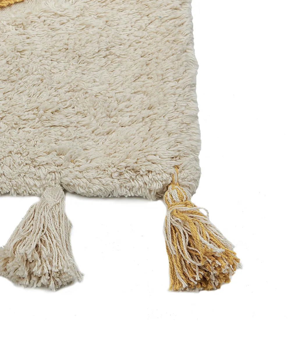 Rug BINGOL Yellow 140 x 200 cm Cotton_839472