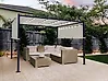 Gazebo LED PARGA 310 cm x 310 cm Metal Beige