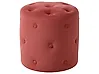 Pouf COROLLA Samtstoff Korallenrot