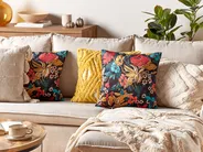 Throw Cushion PROTEA 45 x 45 cm Velvet Multicolour Floral Pattern_834910