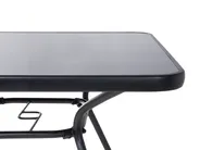 Outdoor Bistrotisch LIVO 80 cm 80 cm Glas Schwarz_679092