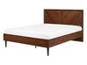 Bett mit Lattenrost MIALET 140 x 200 cm Dunkelbraun