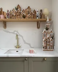 Weihnachtsdekoration LED MALLOS 45 cm Haus Braun_1050515