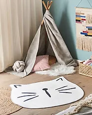 Kinderteppich KITTY Weiß ø 100 cm_1178525