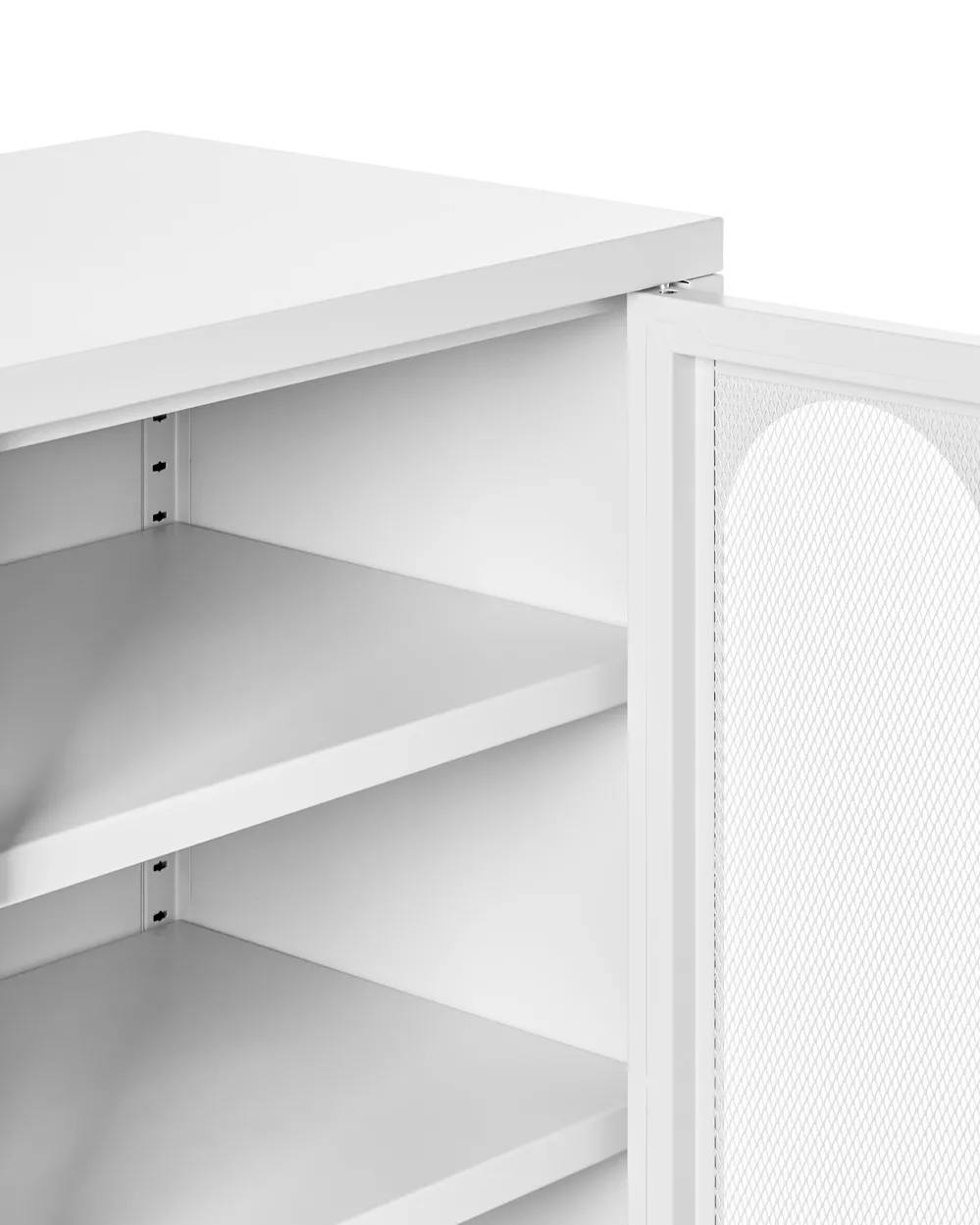 Sideboard mit 2 Türen SOLETTA Metall Weiß_1049301