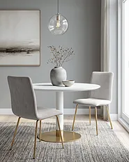 Set of 2 Dining Chairs RUBIO Velvet Grey_1150888