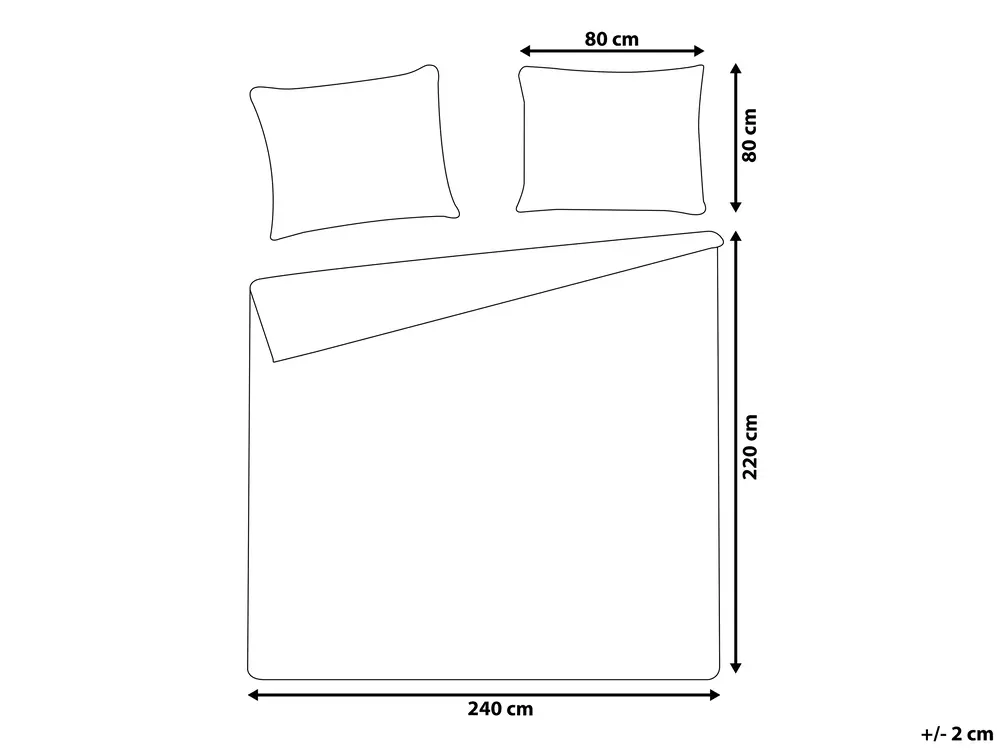 Bettwäsche-Set HARMONRIDGE 220 x 240 cm Baumwollsatin Rosa_815058