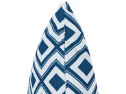 Gartenkissen 3er Set DEUTZIA Geometrisches Muster 45 x 45 cm Marineblau_1124870