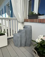 Gartenbrunnen LED ARKLE Grau_982799