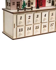 Weihnachtsdekoration LED VISTERFLO 24 cm Adventskalender Hellbraun_1017226
