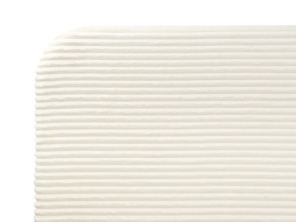 Bett mit Lattenrost Cord FLAYAT 140 x 200 cm Cremeweiß_967646