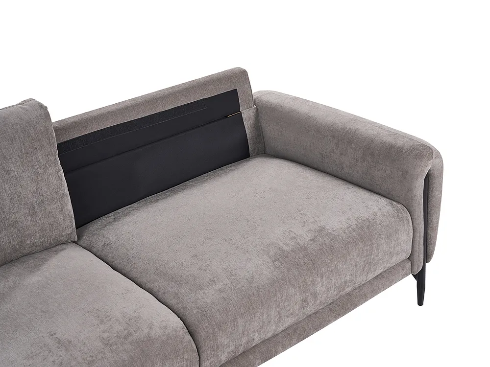 Bank 3-zits SKARO Chenille Taupe_1156593