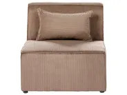 Modul Ecksofa 4-Sitzer LEMVIG mit Ottomane Cord Dunkelbeige linksseitig_1053362