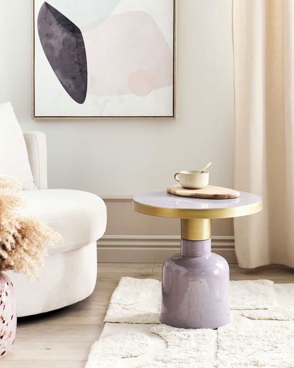 Side Table LOMITA Metal Violet