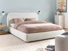 Bett mit Stauraum BLAGNAC Stoff Cremeweiß 160 x 200 cm