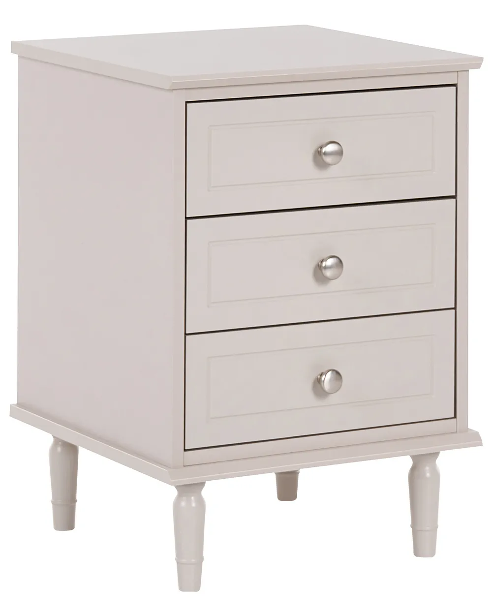 3 Drawer Bedside Table OBERON Beige