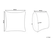 Set of 2 Bed Pillows TRIGLAV High 50 x 60 cm Polyester White_882539