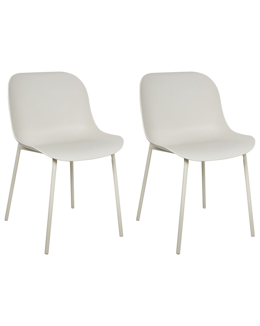 Set of 2 Dining Chairs BELOIT Light Beige