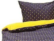 Bettwäsche-Set WALLINGFORD 135 x 200 cm Baumwollsatin Blau_1179656