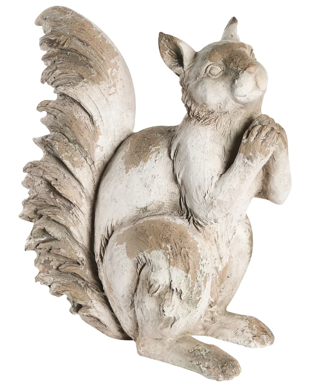 Gartenskulptur TURSI Eichhörnchen Beige