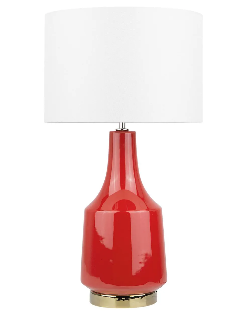 Tischlampe TRIVERSA Keramik Rot