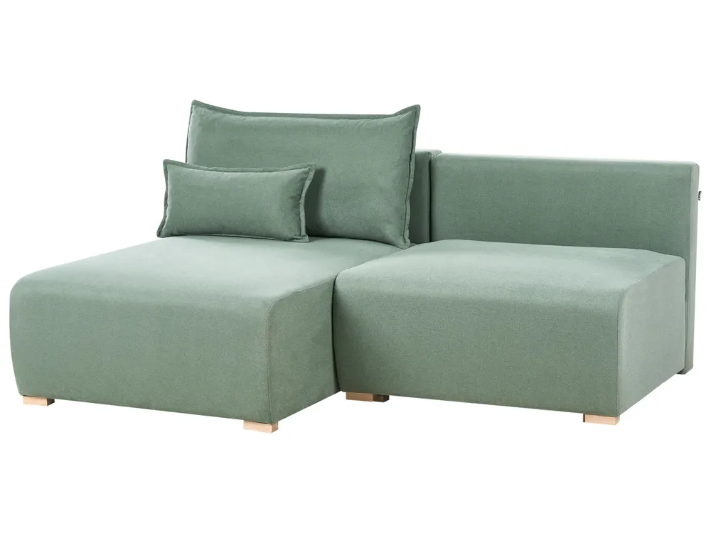 Modular Corner Sofa NERBO Fabric Light Green Right Hand_1035342