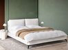 Bett mit Lattenrost Bouclé MELLE 180 x 200 cm Cremeweiß
