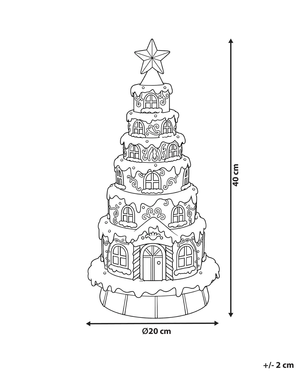 Weihnachtsdekoration LED SATTANEN 40 cm Braun_1185530