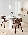 Esszimmerstuhl 2er Set DIANA Holz Braun