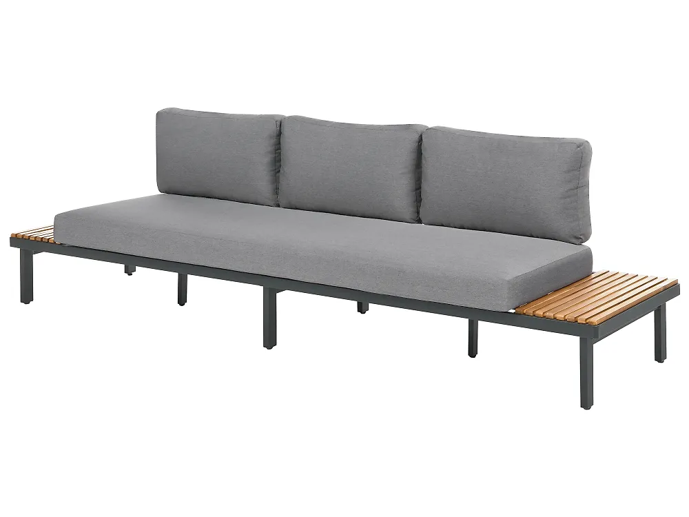 Garden Sofa 3 Seater FIVIZZANO Acacia Wood Dark Grey_1159326