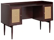 Delovna miza RATANA 130 cm x 50 cm Temno rjava barva_1191708