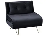 1-Sitzer Schlafsofa VESTFOLD Samtstoff Schwarz_850996