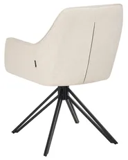 Esszimmerstuhl 2er Set drehbar JODAR Stoff Hellbeige_945666