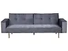 Schlafsofa 3-Sitzer VISNES Samtstoff Grau