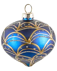 Weihnachtskugel 35er Set ICEDROP Glas Blau / Gold_1028536