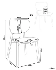 Esszimmerstuhl 2er Set OVERLY Holz Dunkle Esche_1031633