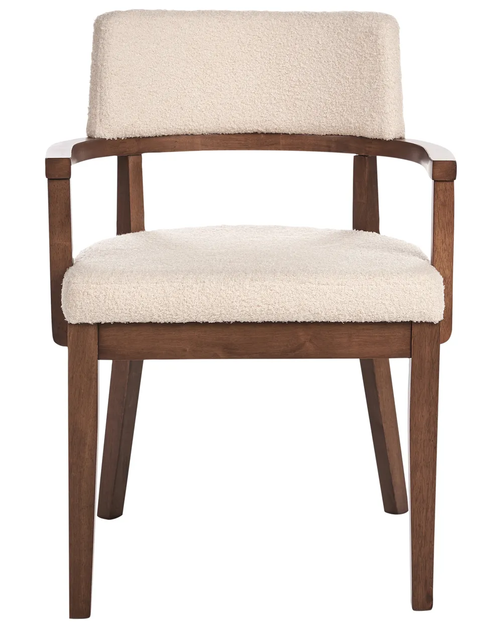 Esszimmerstuhl 2er Set DALBO Bouclé Braun / Hellbeige_949215